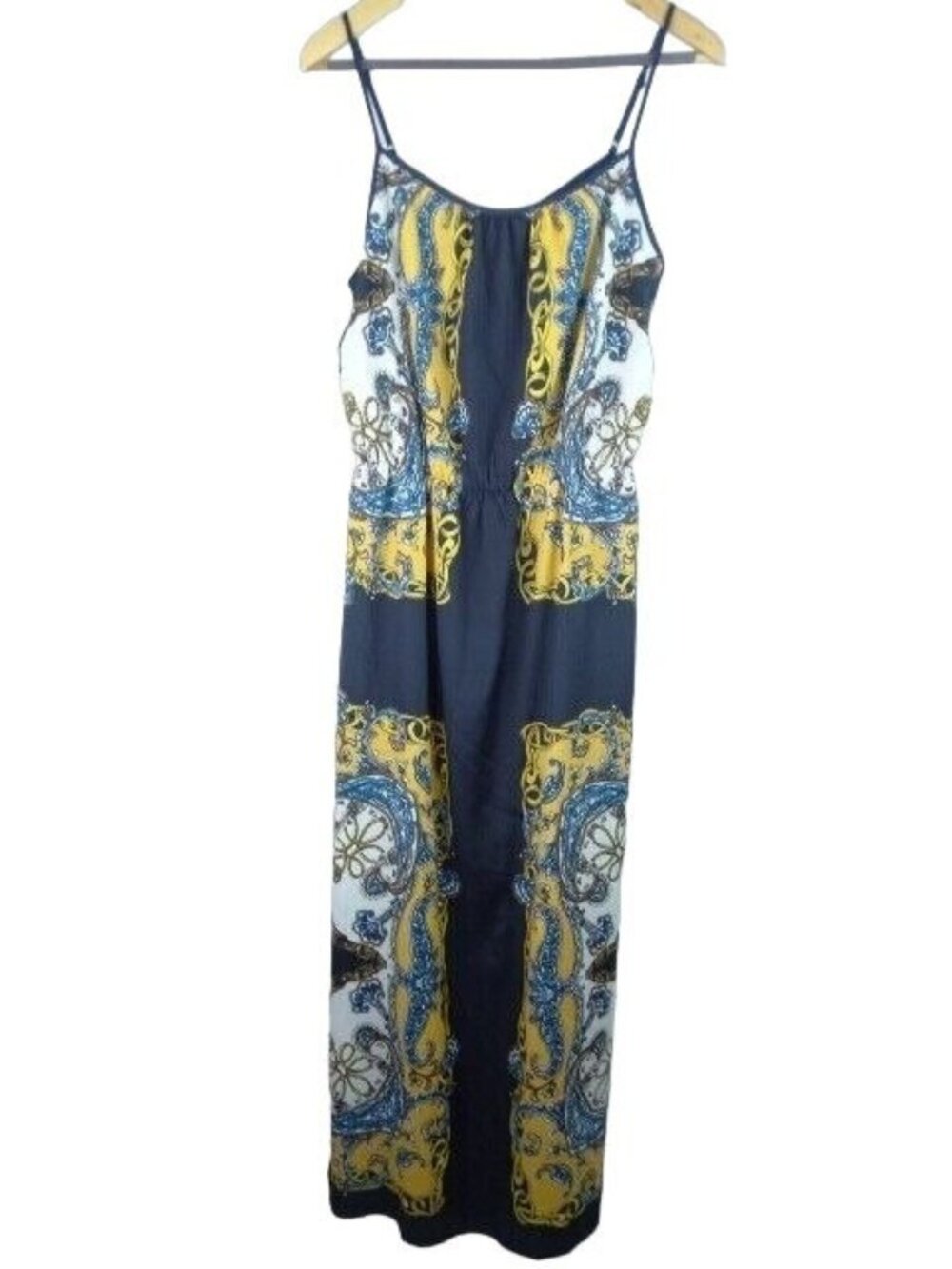 Andree By Unit Women's Dress Size Medium Blue Sleeveless Maxi Long Dress Lined